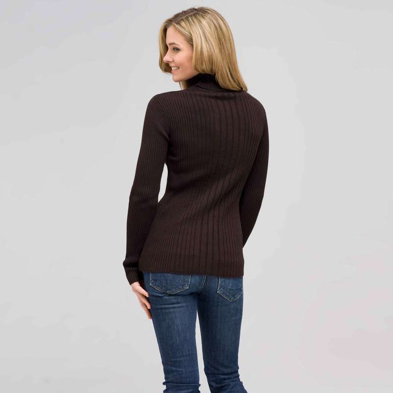 Long Sleeve Turtle Neck, Espresso, large image number 1